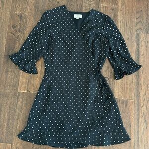 Loft Polka Dot Wrap Dress Womens Size 0P